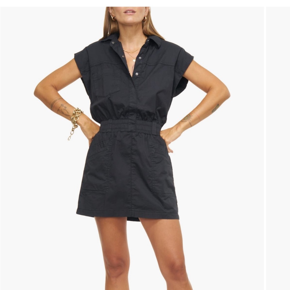 Pistola Rosie stretch cotton utility mini dress